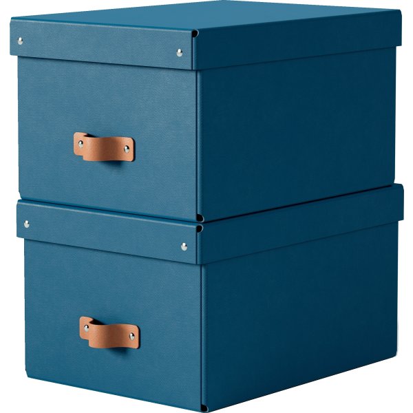 Leitz Puro Box med lock | M | Blå | 2 st.