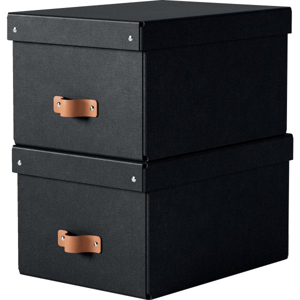 Leitz Puro Box m. lock | M | Svart | 2 st.