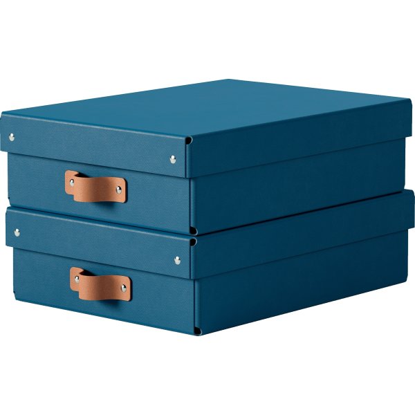 Leitz Puro Box med lock | M låg | Blå | 2 st.