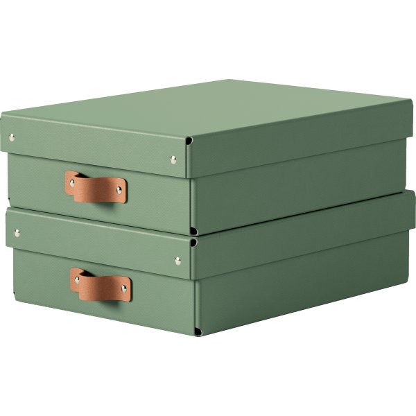 Leitz Puro Box m. lock | M låg | Grön | 2 st.