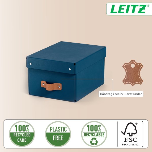 Leitz Puro Box med lock | S | Blå | 2 st.