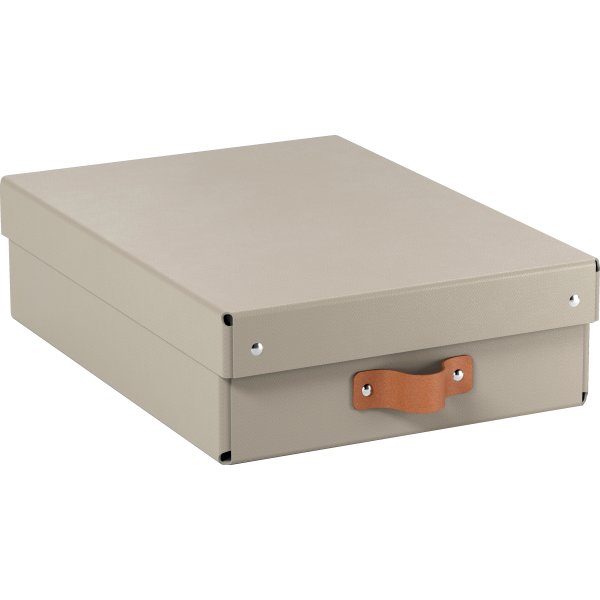 Leitz Puro Box m. lock | M låg | Beige | 2 st.