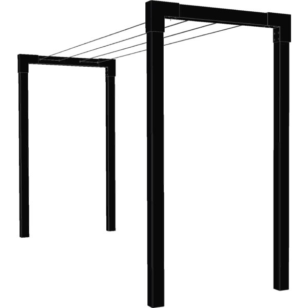 Plus Cubic 2 torkställning+ Snöre/beslag, svart