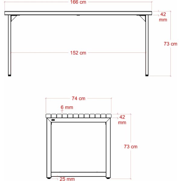 Plus Trend Living Plankbord, Thermowood/svart