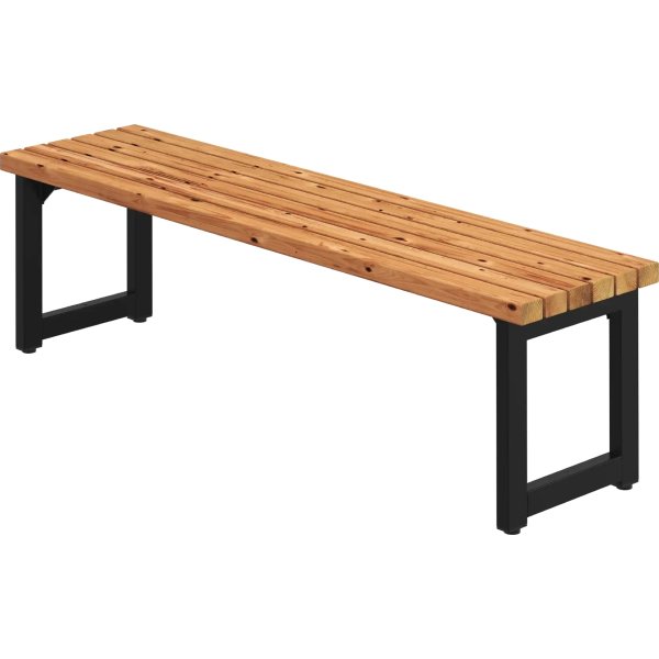 Plus Trend Living Plankbänk, Thermowood/svart