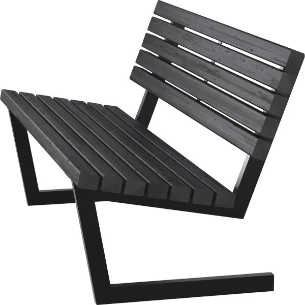 Plus Siesta Living Loungebänk, 150 cm, svart