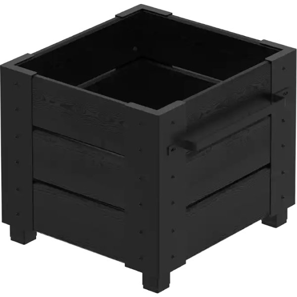 Plus Cubic Blomlåda m/fötter 46x50x42, svart