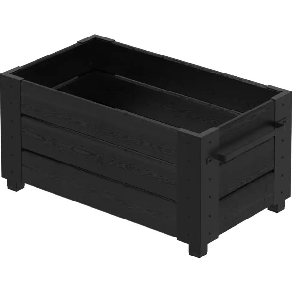 Plus Cubic Blomlåda m/fötter 87x50x42, svart
