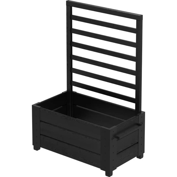 Plus Cubic Blomlåda m/spaljé 87x50x128 svart