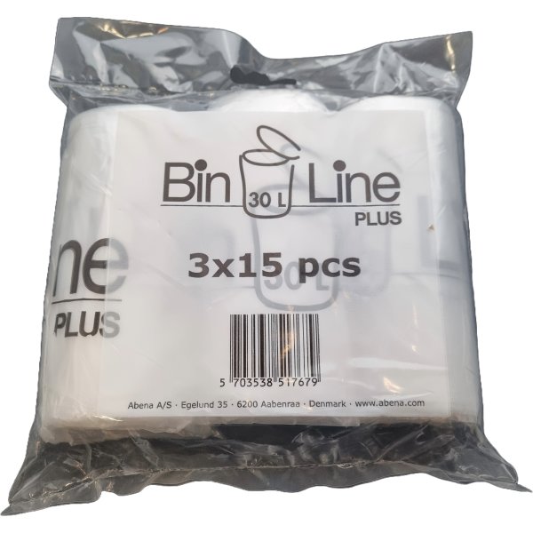 Soppåsar m/stjärnbotten 30L, 47x84cm, 20my, Klar