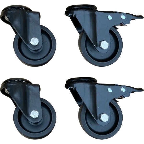 Plus Cubic Blomlåda med hjul 87x50x73, svart