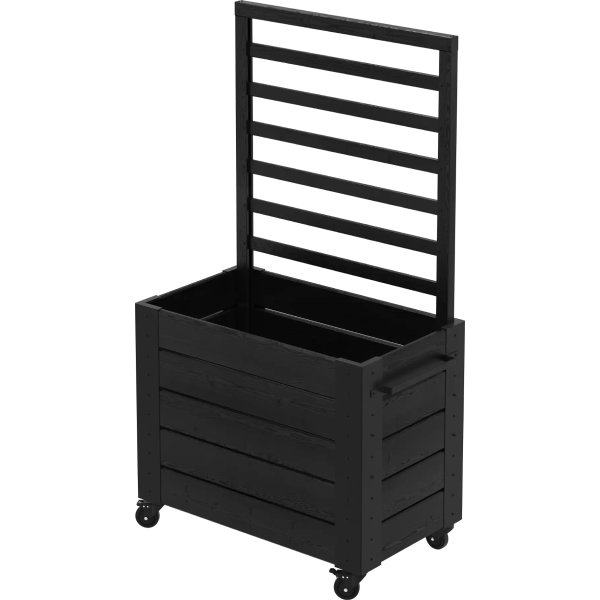 Plus Cubic Blomlåda m/spaljé 87x50x158 svart