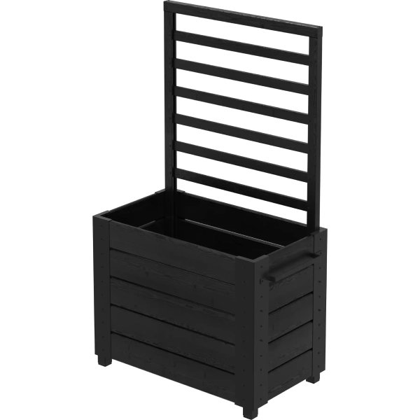 Plus Cubic Blomlåda m/spaljé 87x50x153 svart