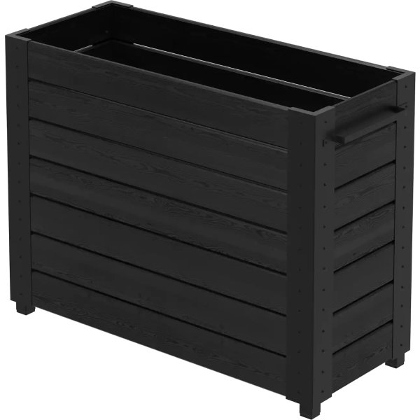 Plus Cubic Blomlåda m/fötter 120x50x92, svart