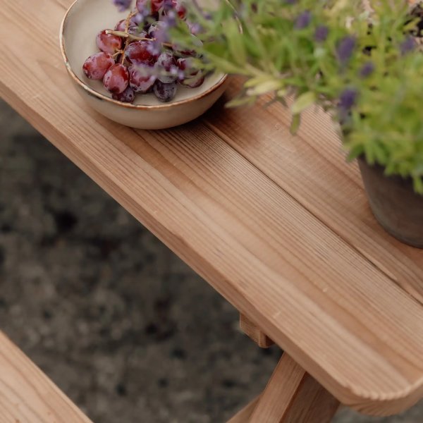 Plus Tiny bord/bänkset, barn, 90cm, Thermowood