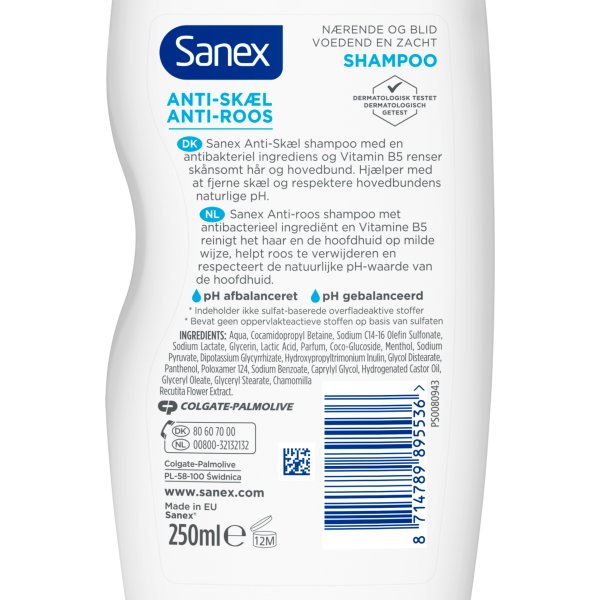 Sanex Schampo | Mjäll | 250 ml