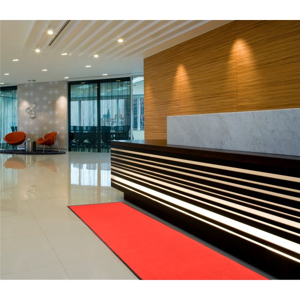 Halkfri matta, 400x90 cm, röd