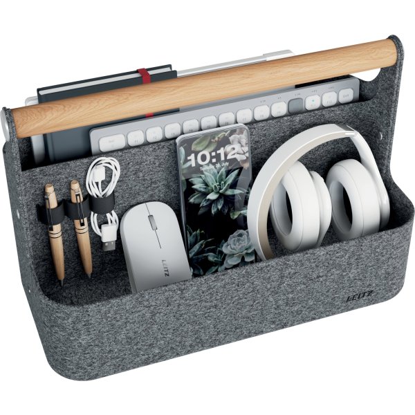 Leitz Skrivbordsorganisatör | Bärbar | Grå filt