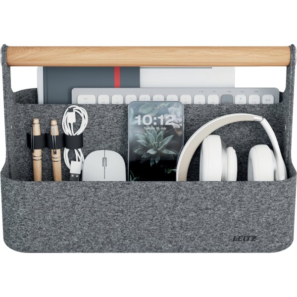 Leitz Skrivbordsorganisatör | Bärbar | Grå filt