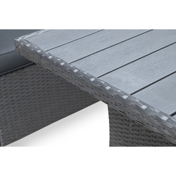 OUTDOOR hörnsoffa/loungeset, svart