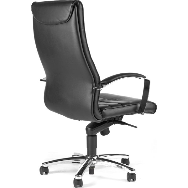 Kontorsstol Melfi Svart läder Inkl. armstöd