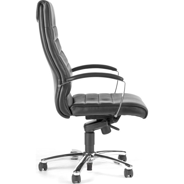 Kontorsstol Melfi Svart läder Inkl. armstöd