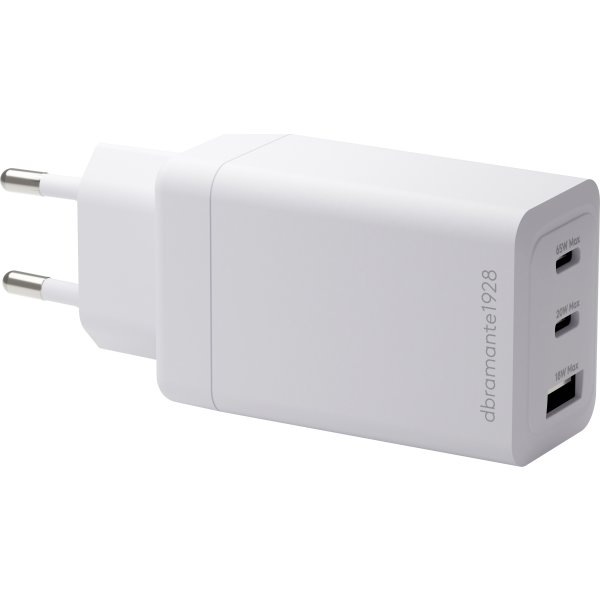 DBRAMANTE1928 Väggladdare, 2xUSB-C 65W + 1xUSB