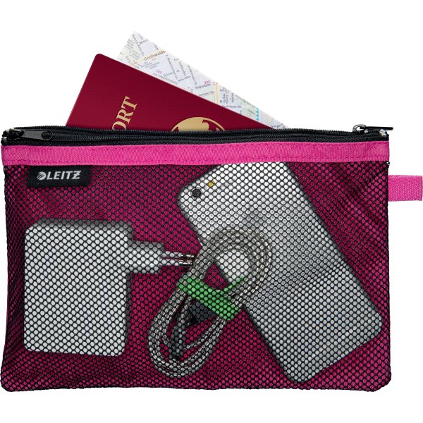 Leitz WOW Blixtlåsficka | L | Rosa