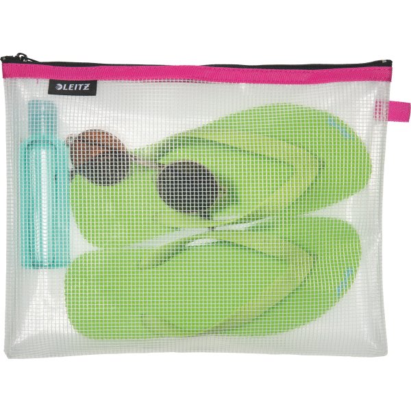 Leitz WOW Vattenavvisande dragkedjeficka, L | Rosa