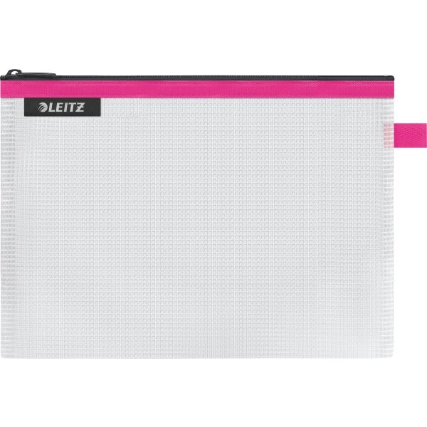 Leitz WOW Vattenavvisande dragkedjeficka, M, Rosa