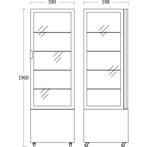 Scancool Displaykylskåp - DC402BB