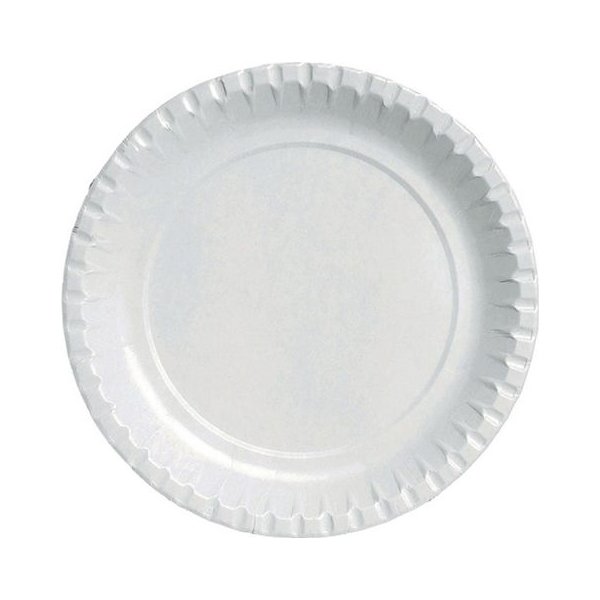 Tallrik DUNI Papper 22cm vit 100/fp