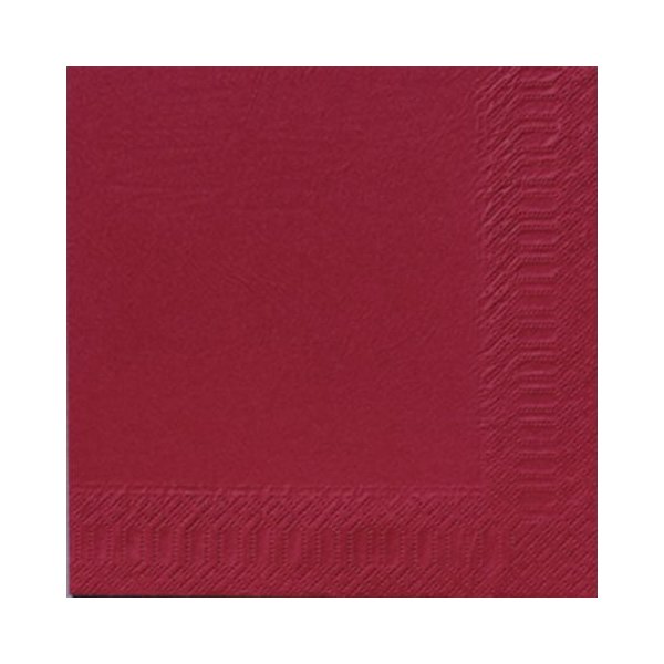 Servett 3-lags 40x40cm vinröd 125/fp