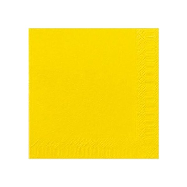 Servett 3-lags 24x24cm gul 250/fp