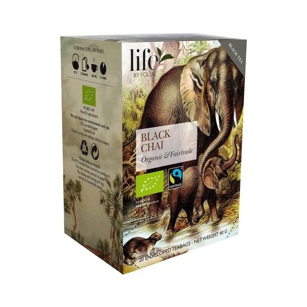 Te LIFE BY FOLLIS Svart chai 20/fp