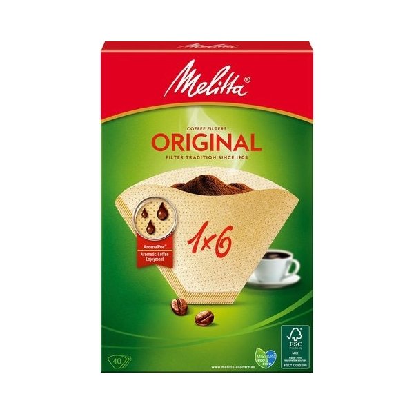 Kaffefilter 1X6 oblekta 40/fp