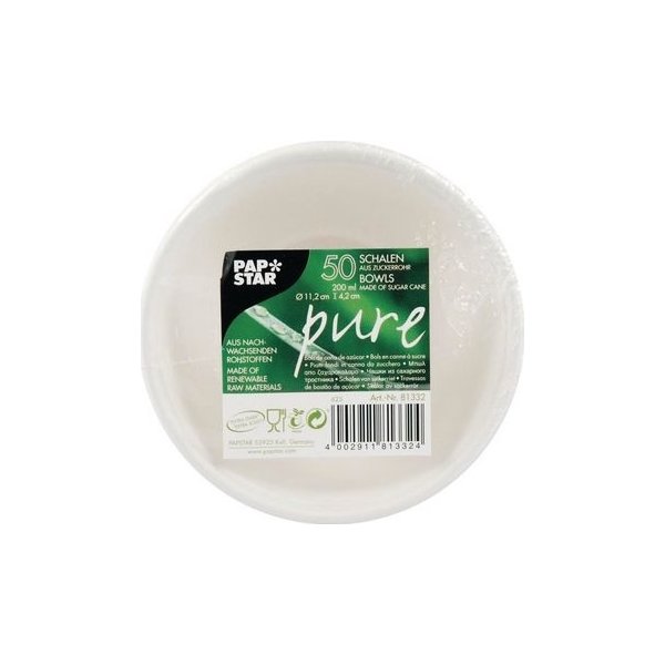 Skål PURE Bagasse 200 ml 50/fp