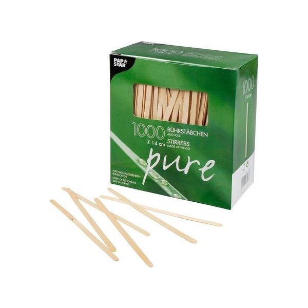 Rörpinne PURE Trä 14cm x 5mm 1000/fp