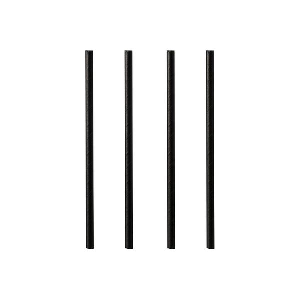 Sugrör PURE papper 8mmx21cm svart 100/fp