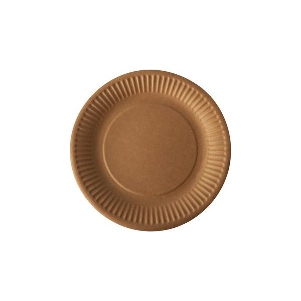 Tallrik PURE papper Ø190mm brun 100/fp