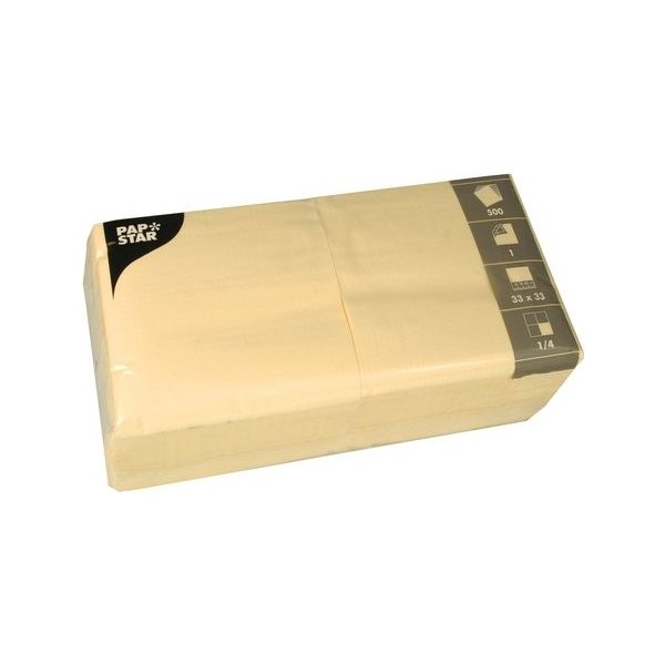 Servett 1-lags 33x33cm creme 500/fp