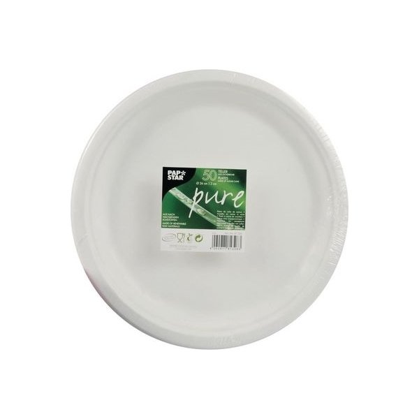 Tallrik PURE Bagasse 26 cm 50/fp