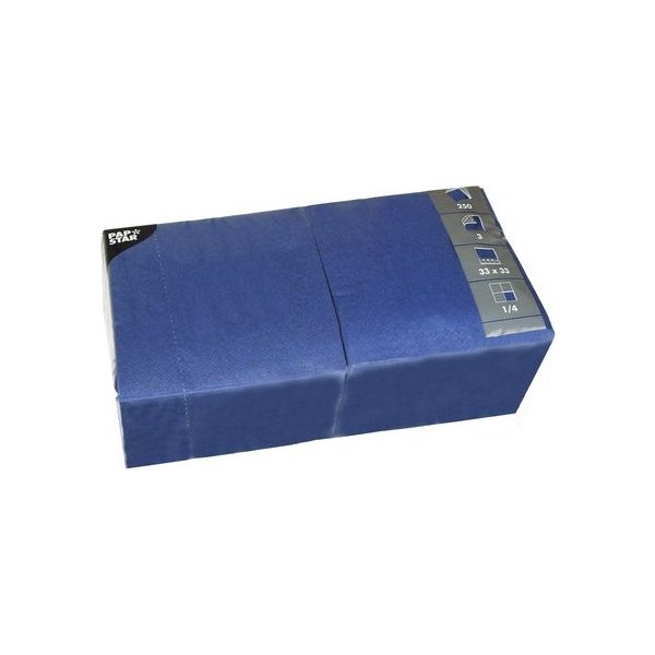 Servett 3-lags 33x33cm mörkblå 250/fp