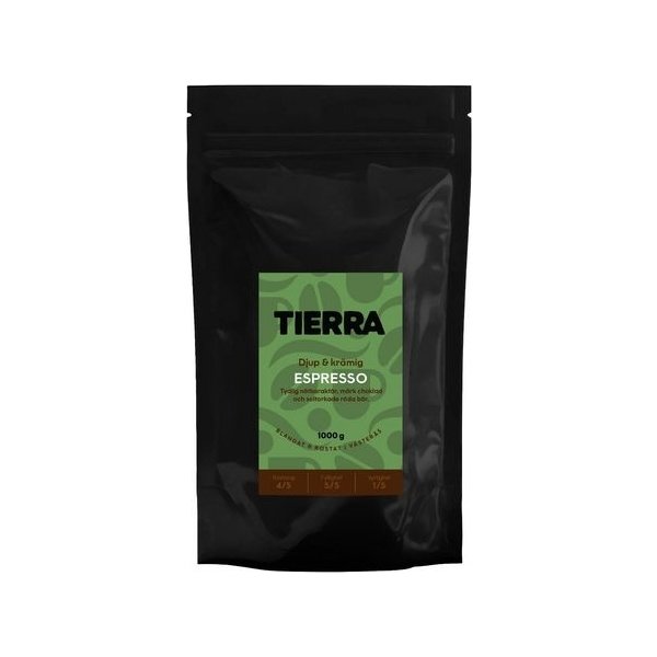 Kaffe TIERRA Espresso Hela Bönor 1kg