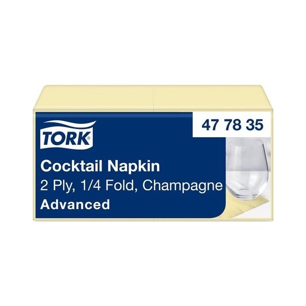 Servett TORK Cocktail 2-lag champ 200/fp