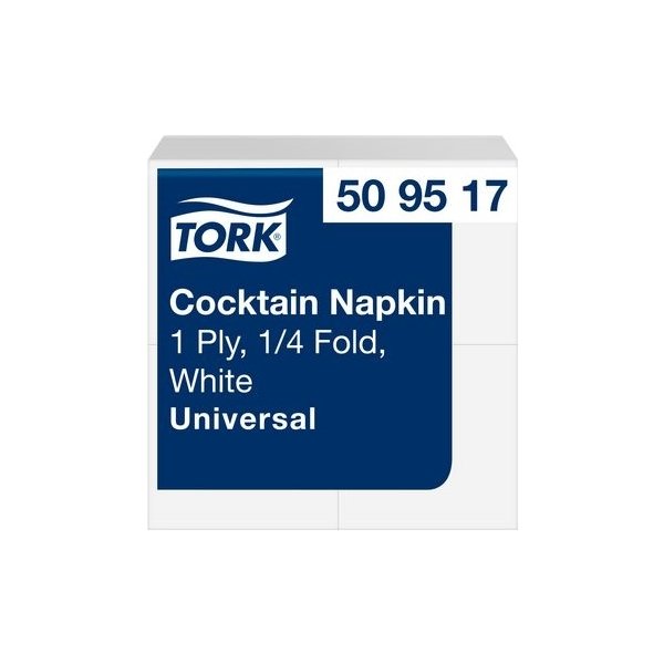 Servett TORK Cocktail 1-lags vit 500/fp