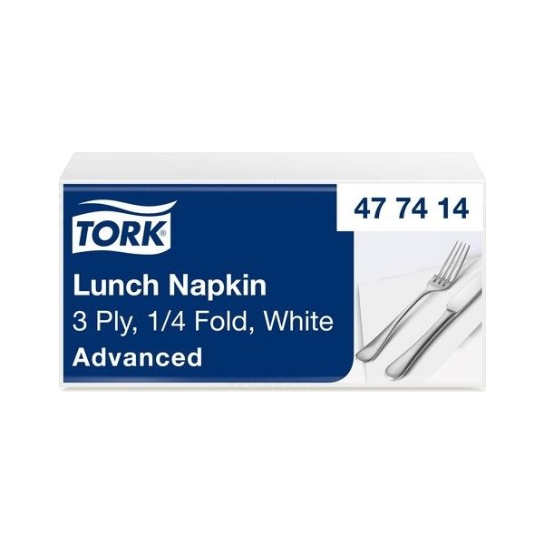 Servett TORK Lunch 3-lags vit 150/fp