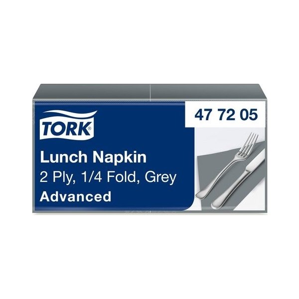 Servett TORK Lunch 2-lags grå 200/fp