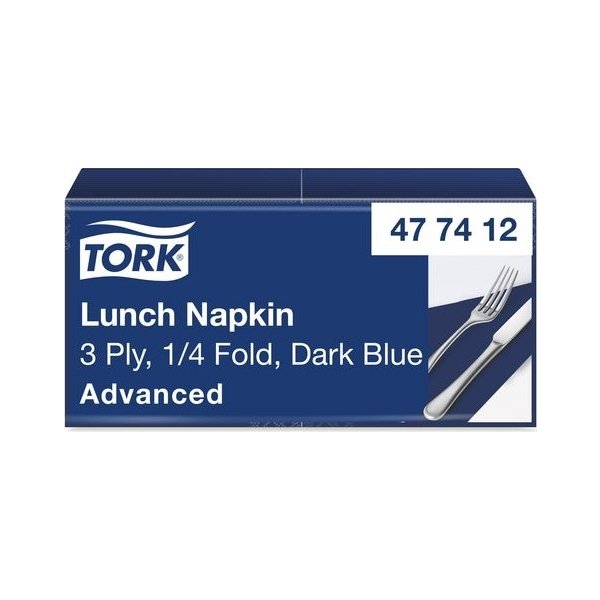 Servett TORK Lunch 3-lags m.blå 150/fp