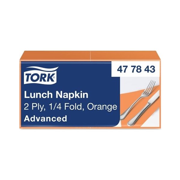 Servett TORK Lunch 2-lags orange 200/fp